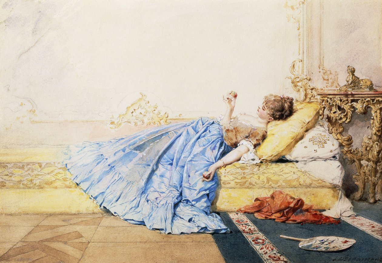 Egy töprengő pillanat, alkotó: Charles Edouard de Beaumont