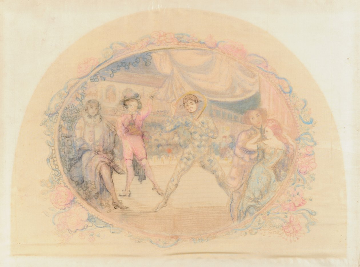 Harlequin SAmuse, 1905 (wc papíron) alkotó: Charles Edward Conder