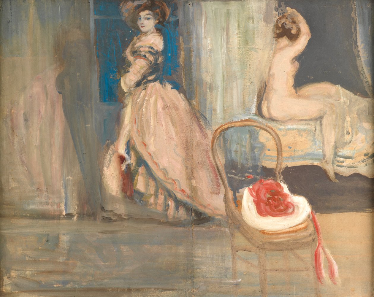 A piros-fehér kalap alkotó: Charles Edward Conder