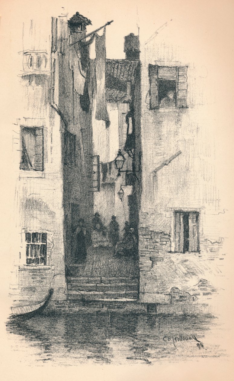 Egy utca Velencében, 1895 alkotó: Charles Edward Holloway
