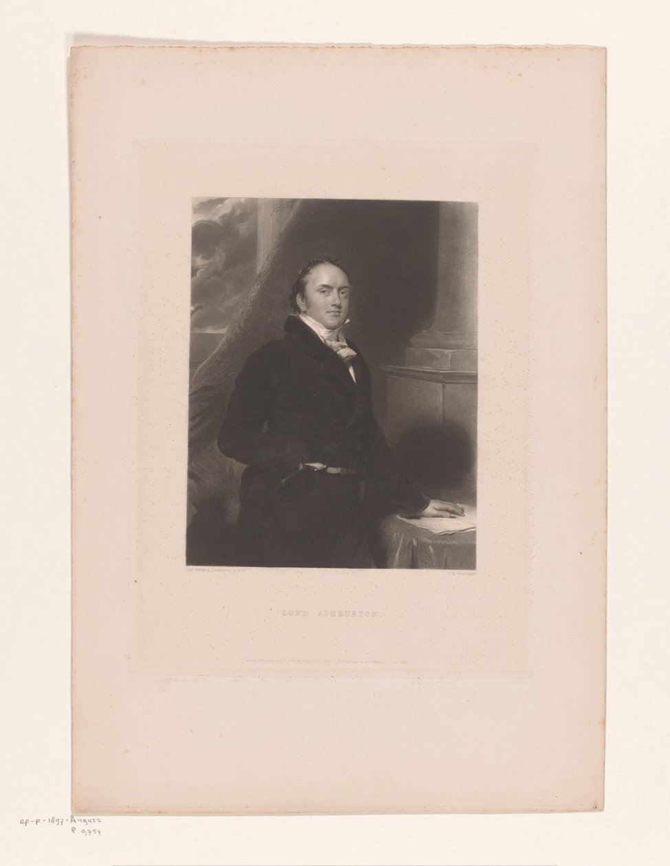 Alexander Baring portréja Lord Ashburton (cím a tárgyon) alkotó: Charles Edward Wagstaff