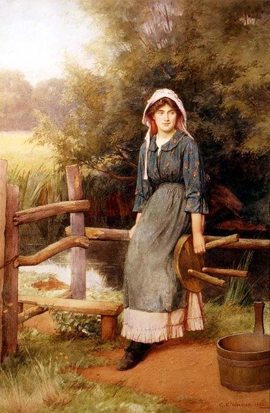 A Stile-nél: A tejeslány alkotó: Charles Edward Wilson