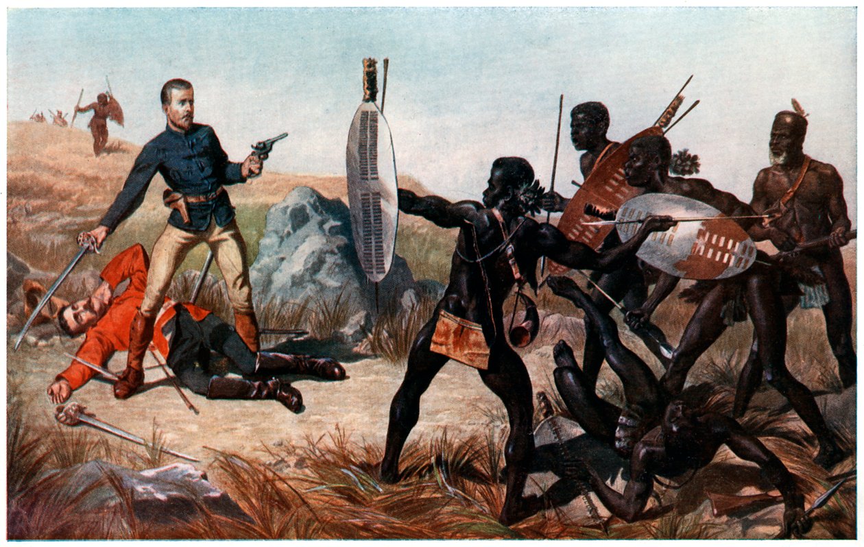 Incidens az isandlwanai csatában, angol-zulu háború, 1879. január 22. alkotó: Charles Edwin Fripp