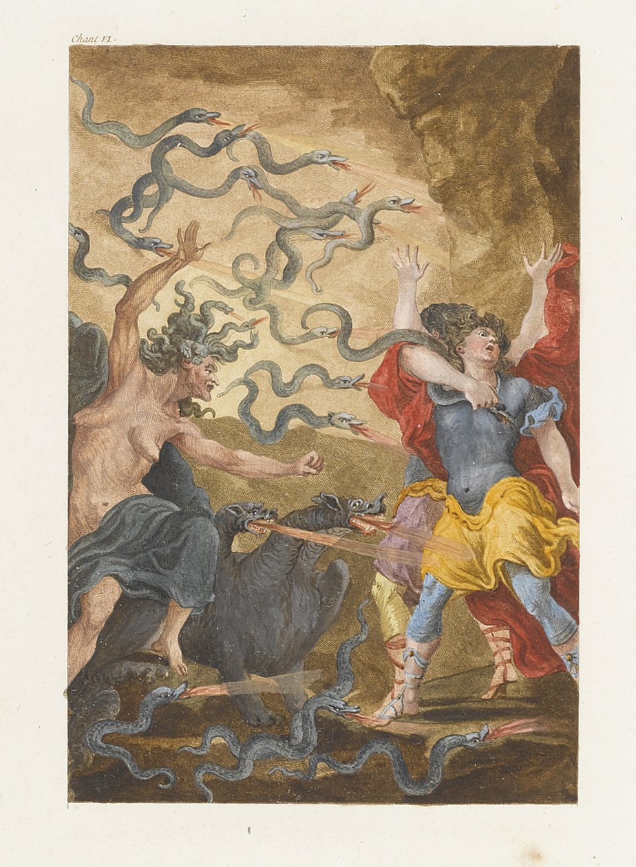 Illusztráció Montesquieu Gnidos temploma Le Temple de Gnide című regényéhez, 1794 alkotó: Charles Eisen