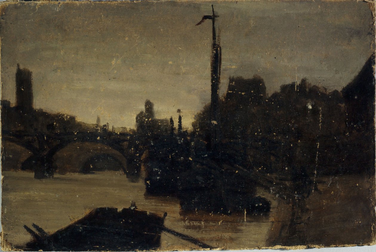 A Pont des Arts, 1870 körül (festmény) alkotó: Charles Emile Cuisin