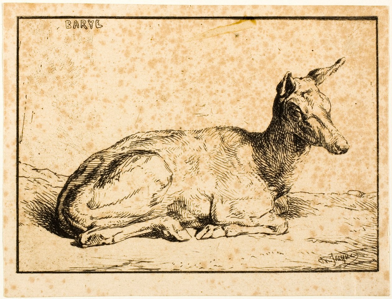 Egy őzike alkotó: Charles Emile Jacque