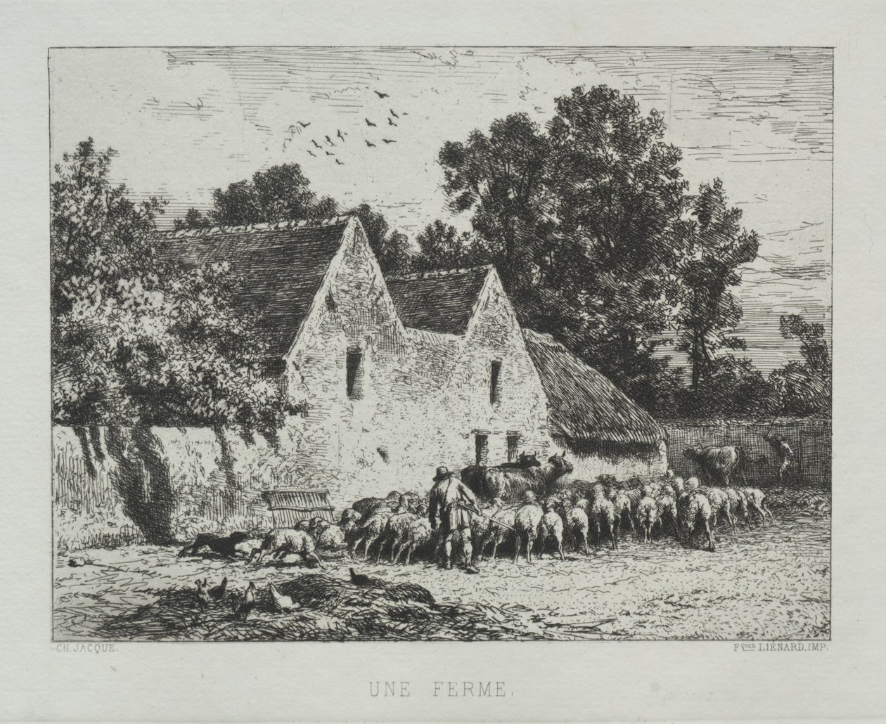 Egy parasztház alkotó: Charles Emile Jacque