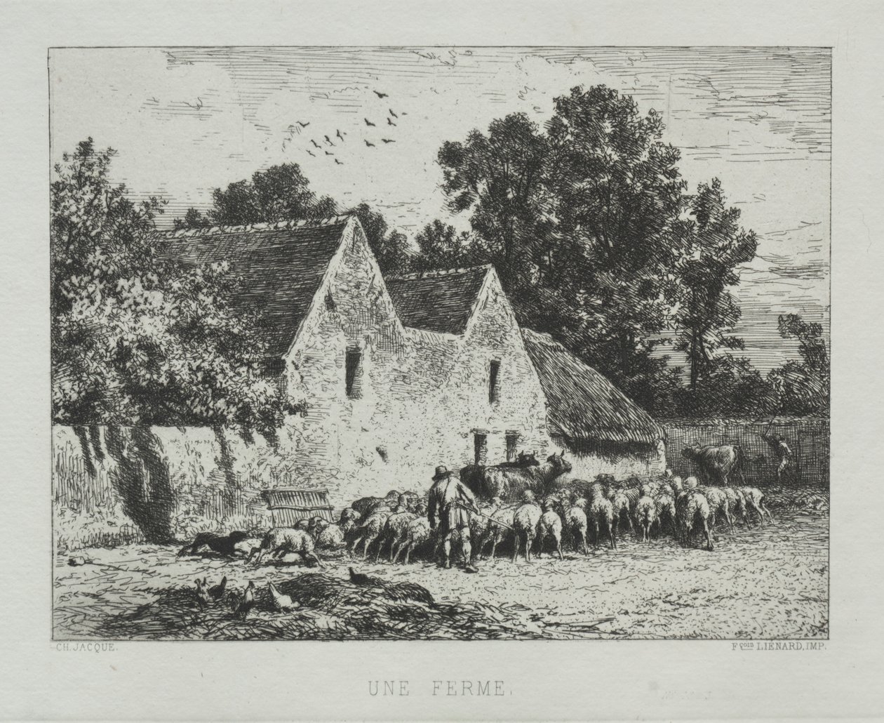 Egy parasztház. alkotó: Charles Emile Jacque