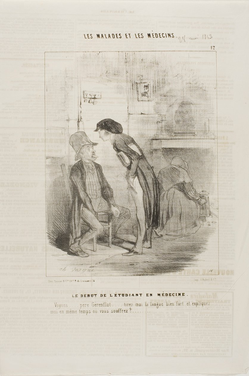 Kezdő orvostanhallgató (12. tábla) alkotó: Charles Emile Jacque