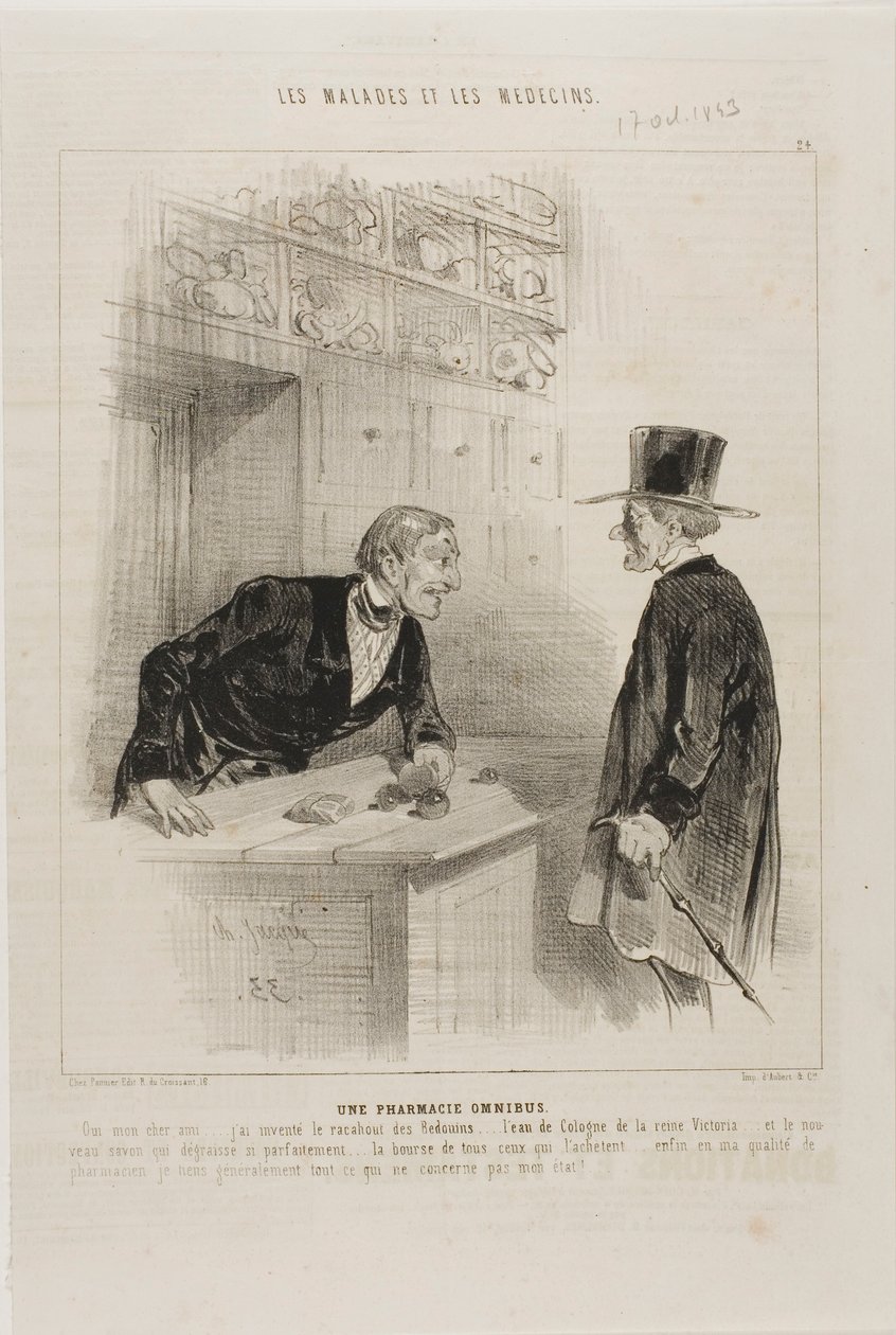 Gyógyszertár minden igényre (24. tábla) alkotó: Charles Emile Jacque