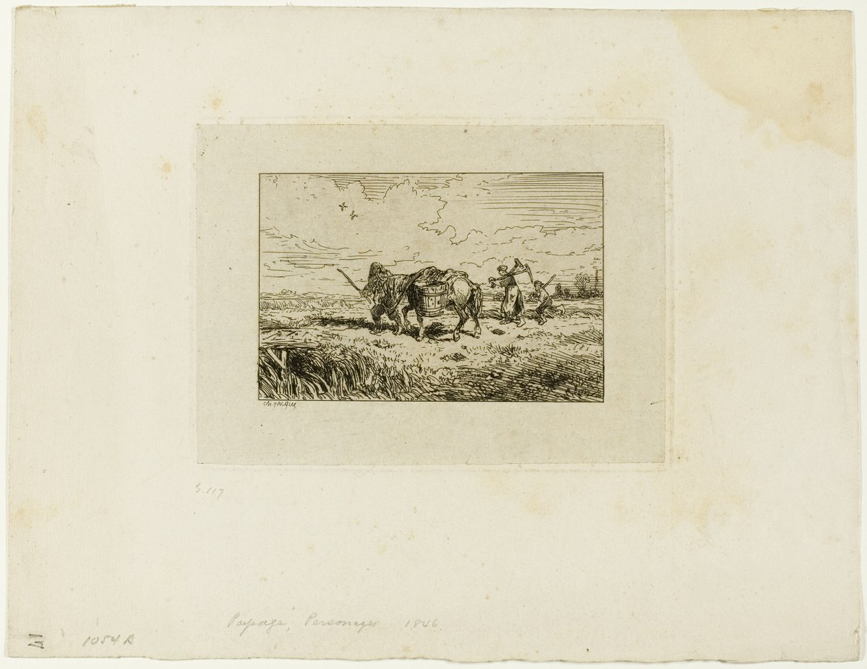 Átkelés a hídon alkotó: Charles Emile Jacque