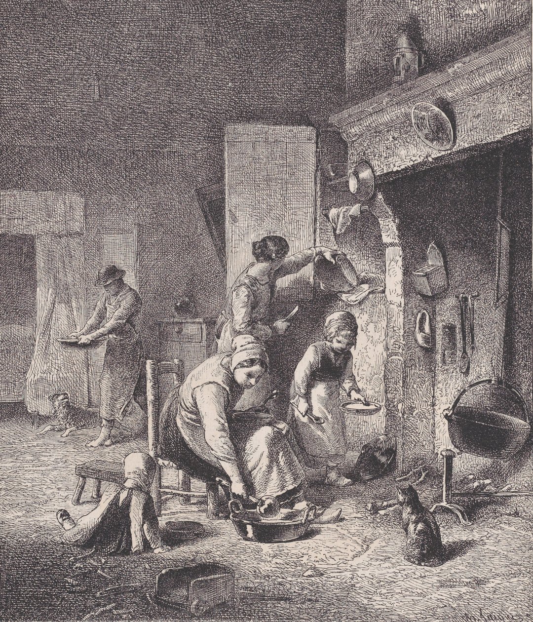 Gruel, a Le Magasin Pittoresque-ből, kb. 1852. alkotó: Charles Emile Jacque