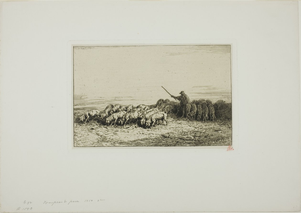 Disznócsorda alkotó: Charles Emile Jacque