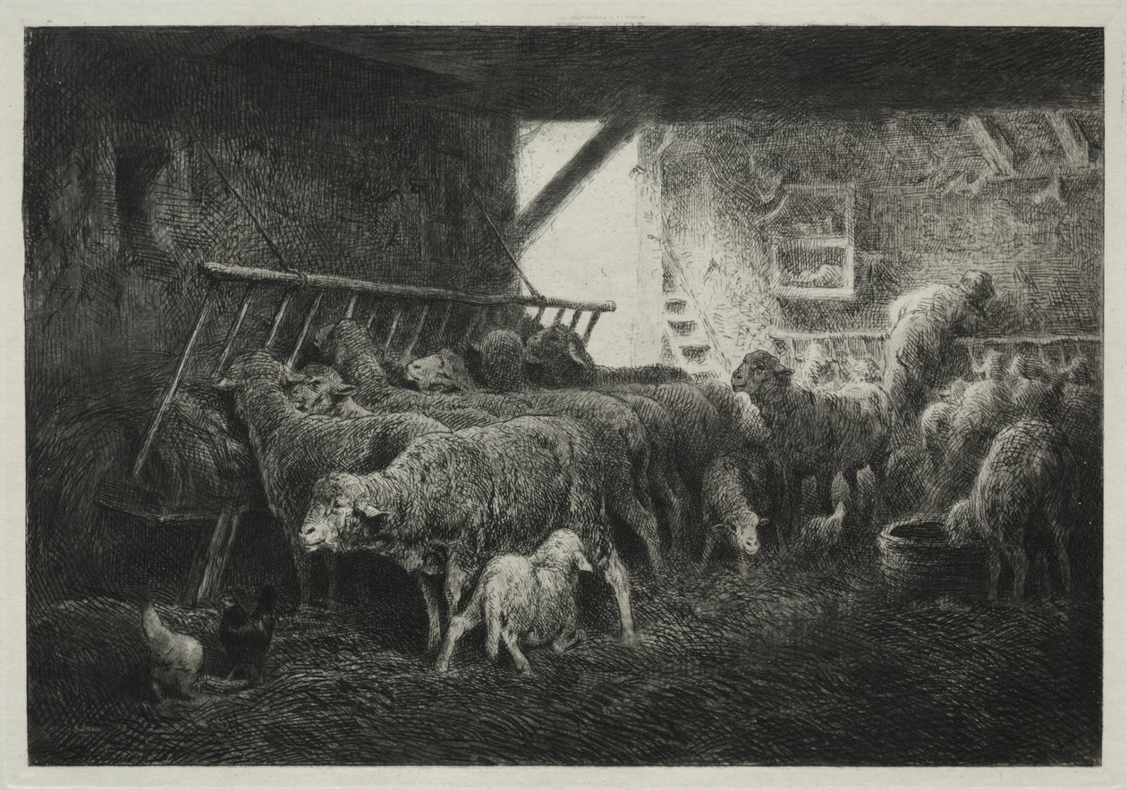 Birkatartó belseje. alkotó: Charles Emile Jacque