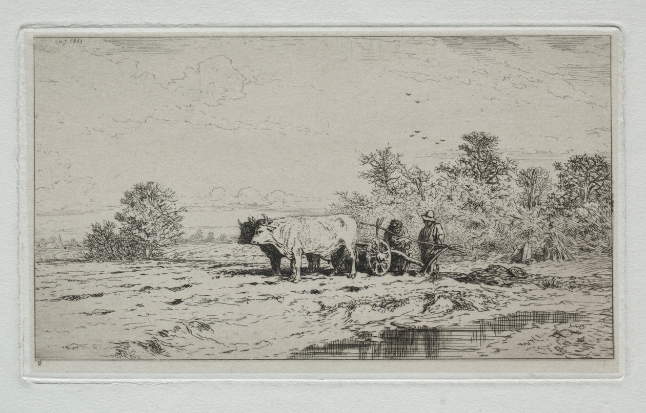 Táj, munkások, 1845. alkotó: Charles Emile Jacque