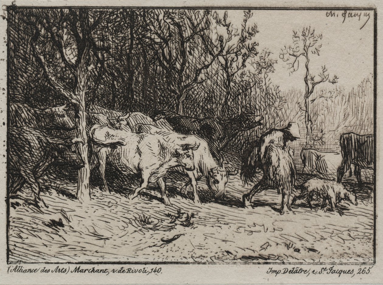 A tehén. alkotó: Charles Emile Jacque