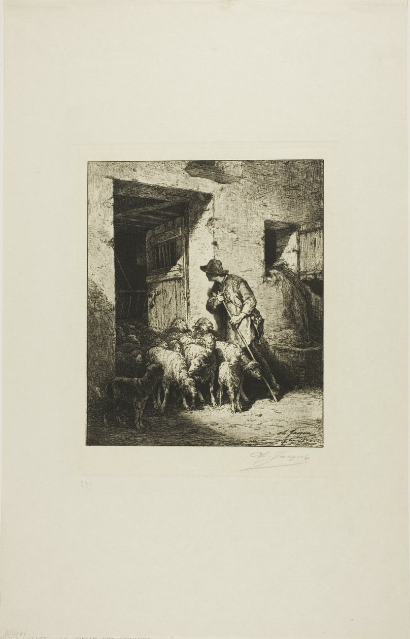 Kiengedni a bárányokat alkotó: Charles Emile Jacque