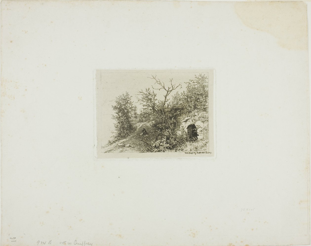 Egy dombon ülő ember alkotó: Charles Emile Jacque