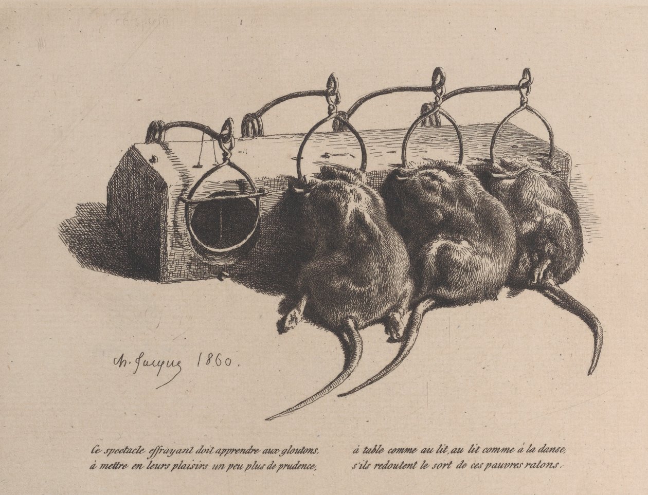 Egérfogó, 1860. alkotó: Charles Emile Jacque