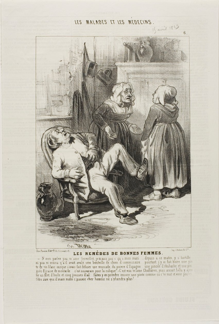 Régi női gyógymódok (6. tányér) alkotó: Charles Emile Jacque