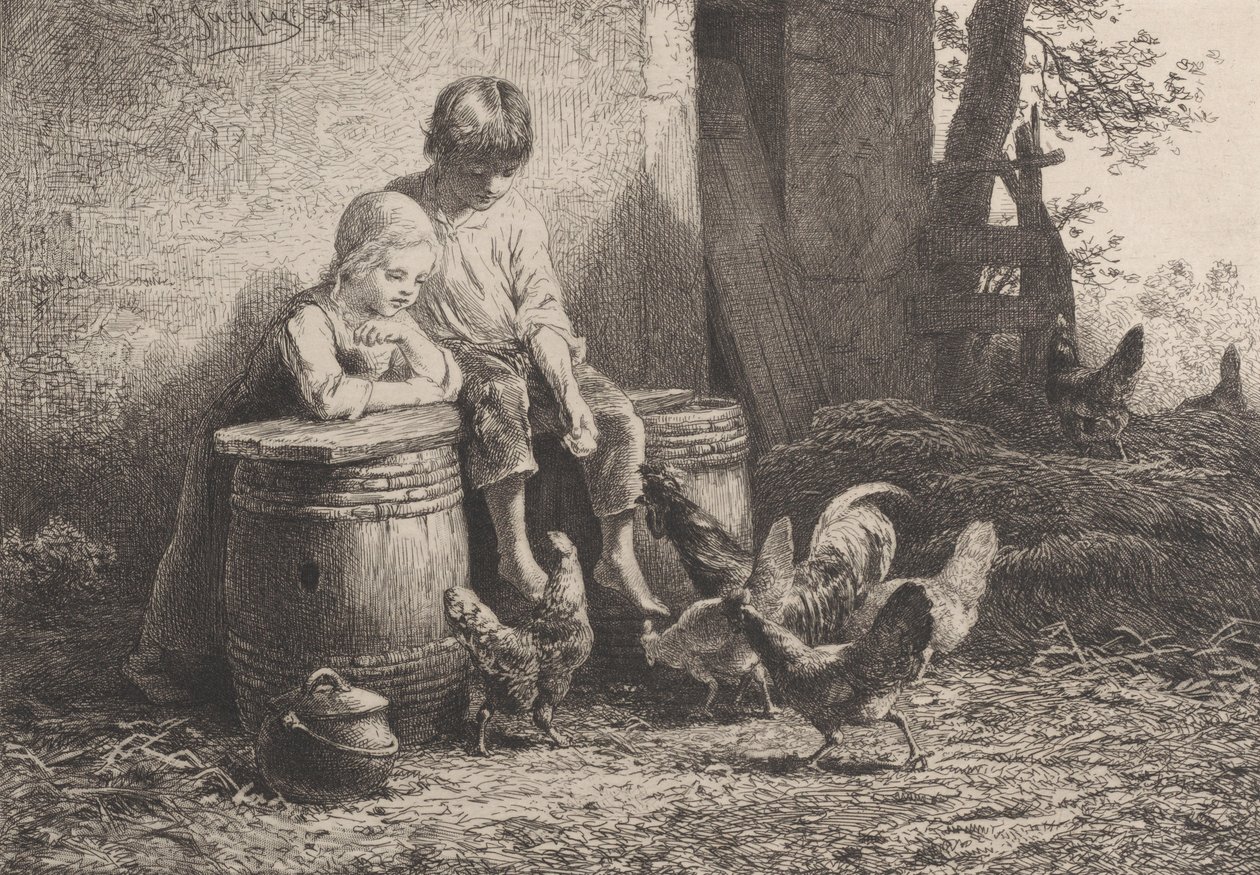 Kicsi, kicsi!!, 1864. alkotó: Charles Emile Jacque