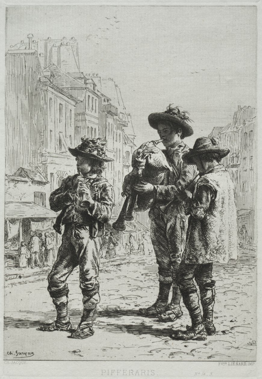 Pifferaris alkotó: Charles Emile Jacque