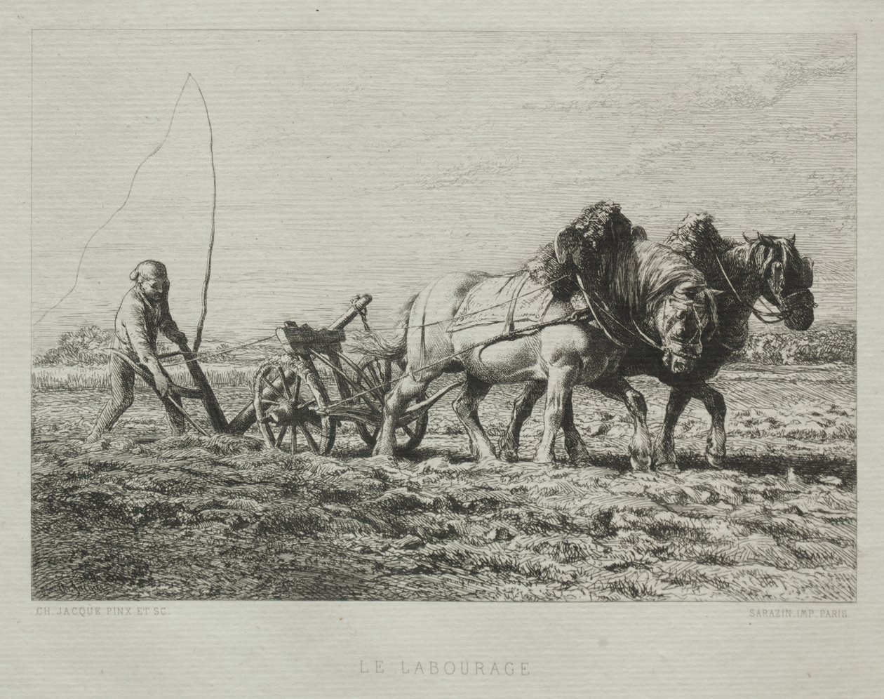 Szántás alkotó: Charles Emile Jacque