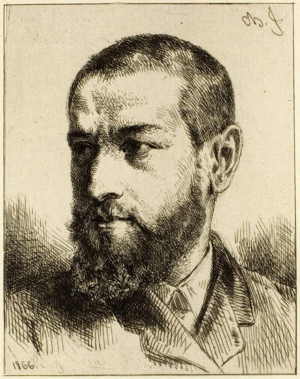 Portré J.J. Guiffrey alkotó: Charles Emile Jacque