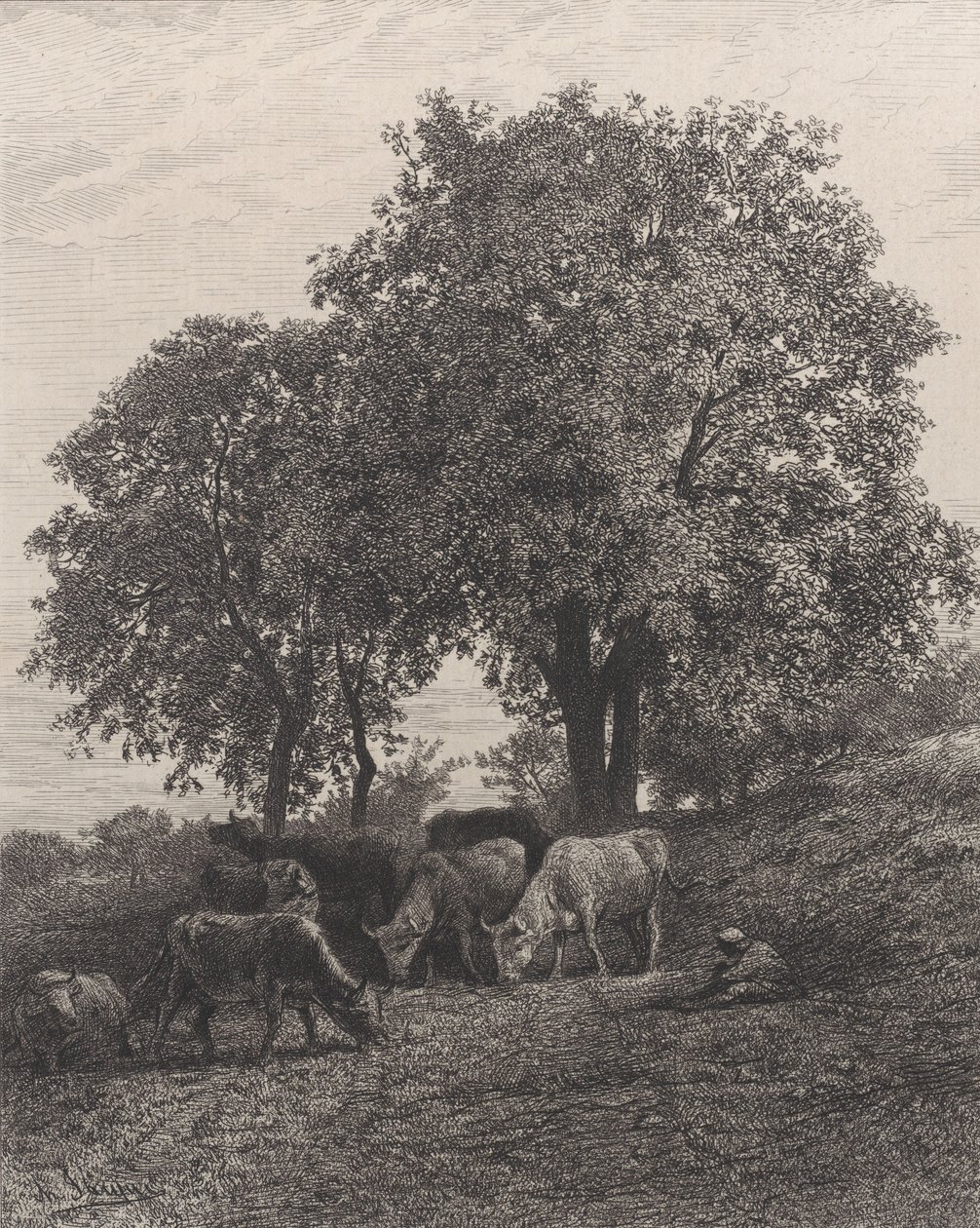 Pihenés, 1864. alkotó: Charles Emile Jacque