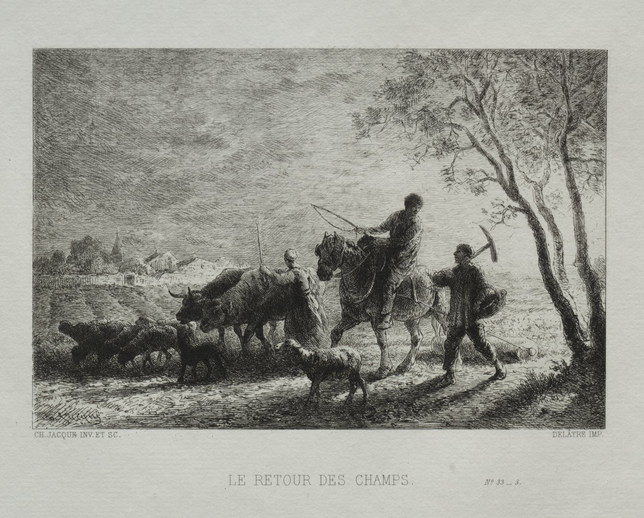 Visszatérés a mezőkről alkotó: Charles Emile Jacque