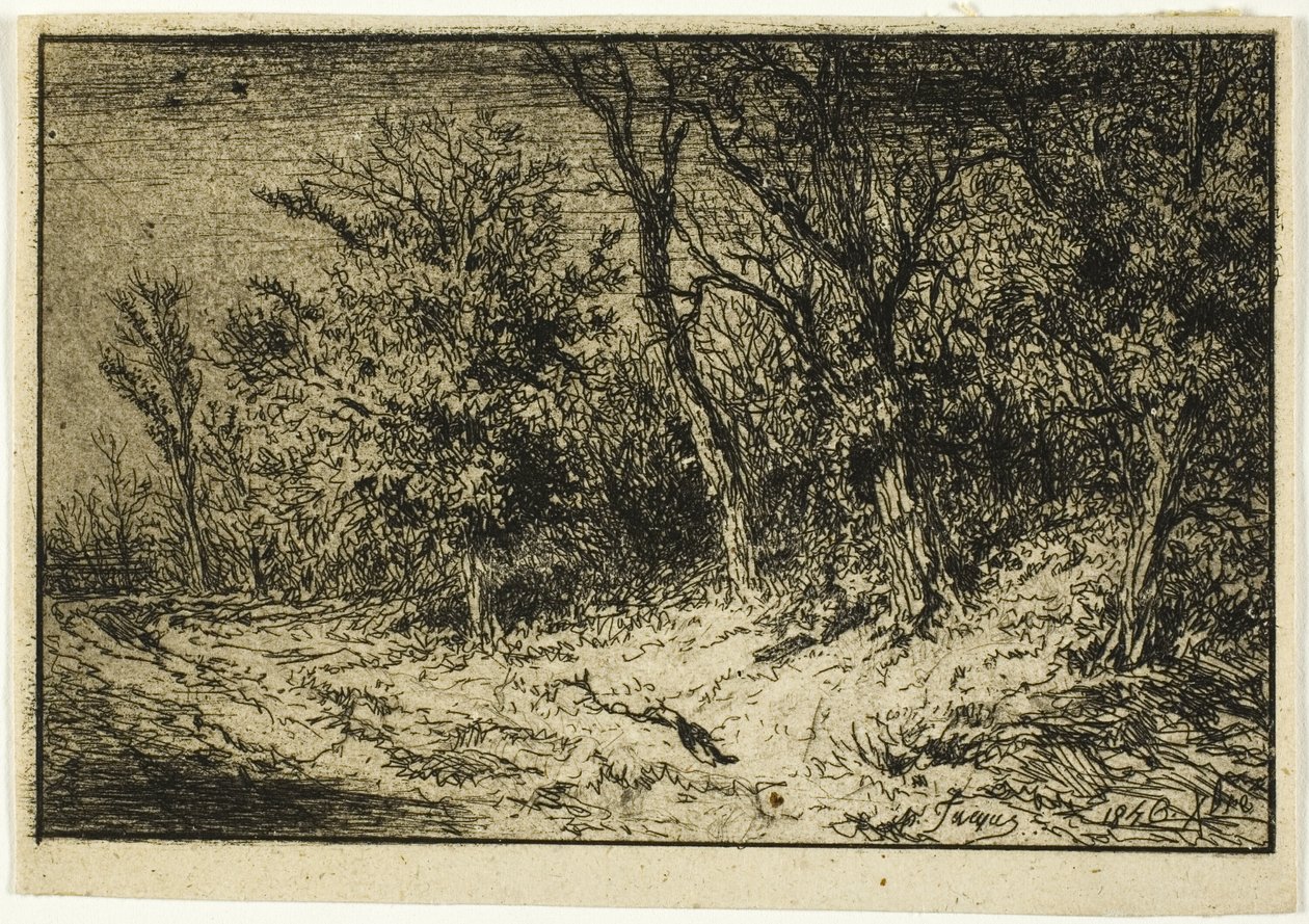 Út az erdő szélén alkotó: Charles Emile Jacque