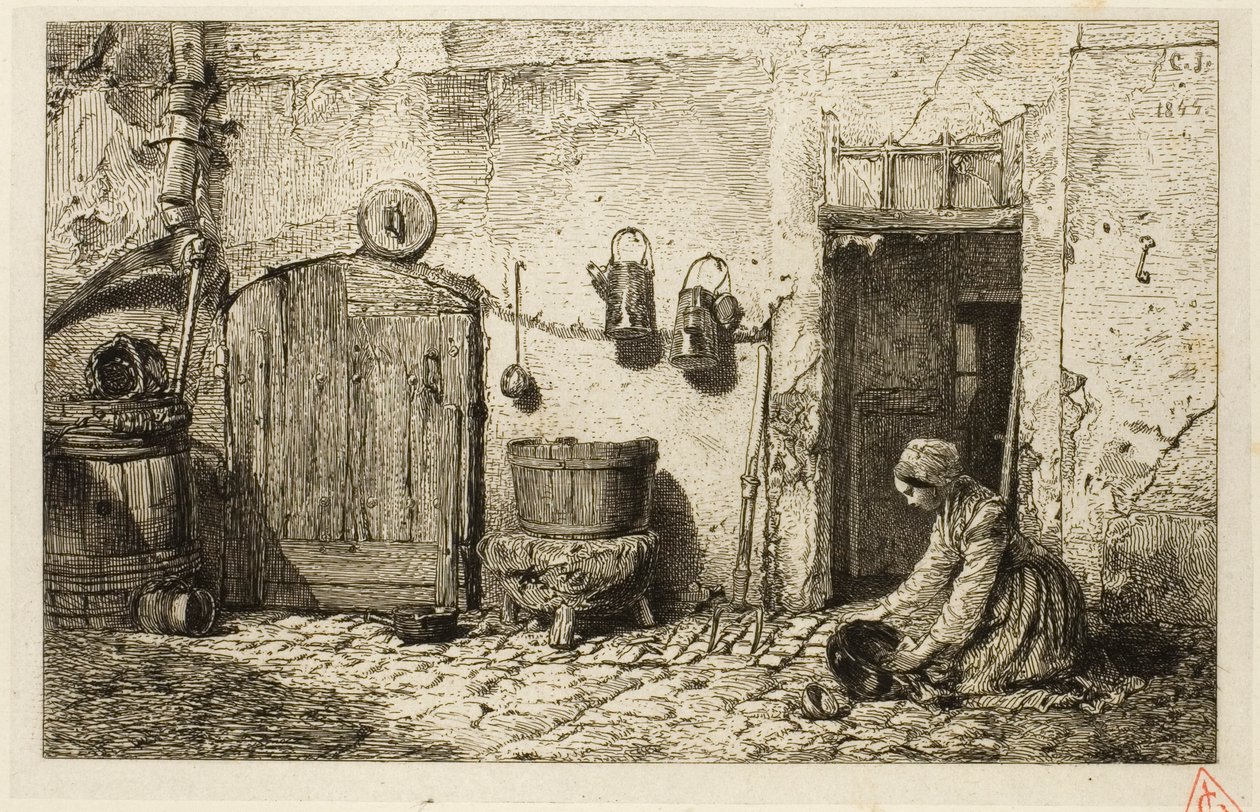 Scullery Maid alkotó: Charles Emile Jacque