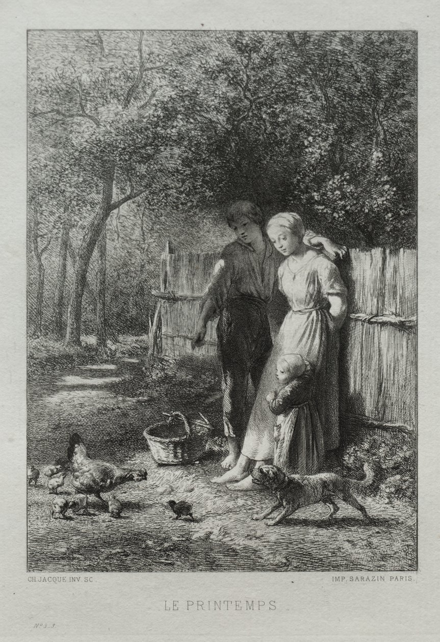Tavasz alkotó: Charles Emile Jacque