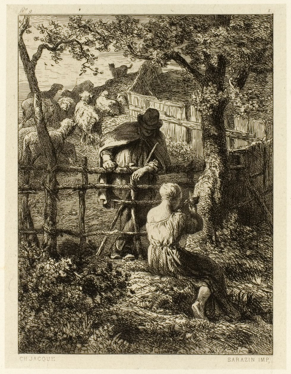 Nyár alkotó: Charles Emile Jacque