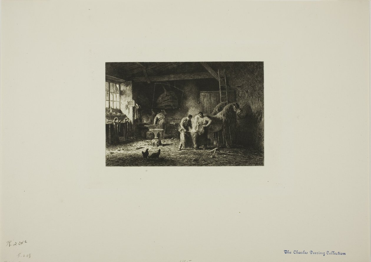 A kovácsműhely alkotó: Charles Emile Jacque