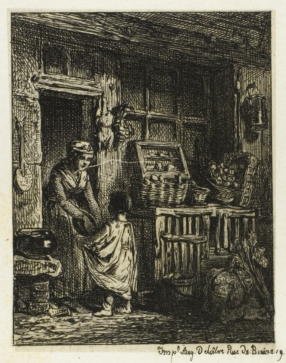 A gyümölcskereskedő és a gyermek alkotó: Charles Emile Jacque