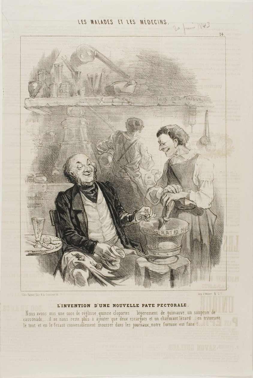 Az új mellkasi elixír feltalálása (14. tábla) alkotó: Charles Emile Jacque