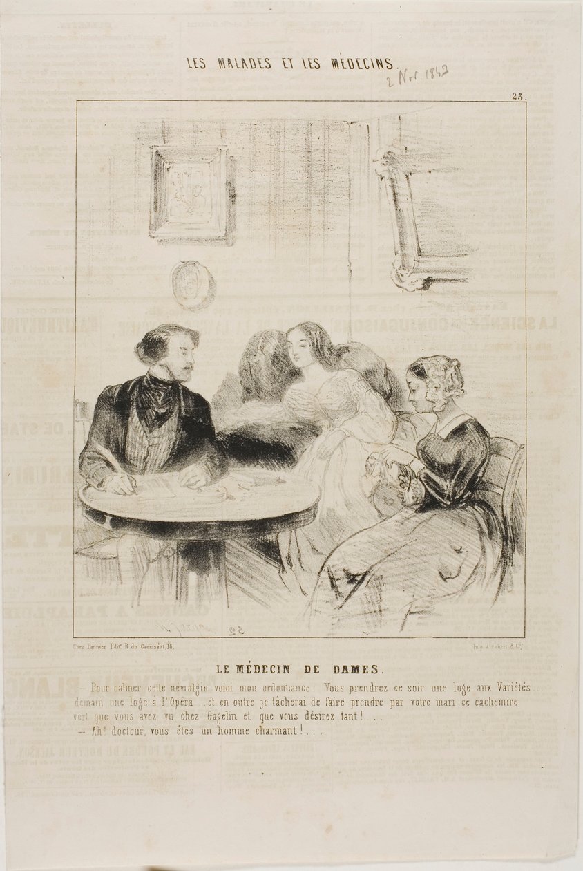 A női orvos (23. tábla) alkotó: Charles Emile Jacque