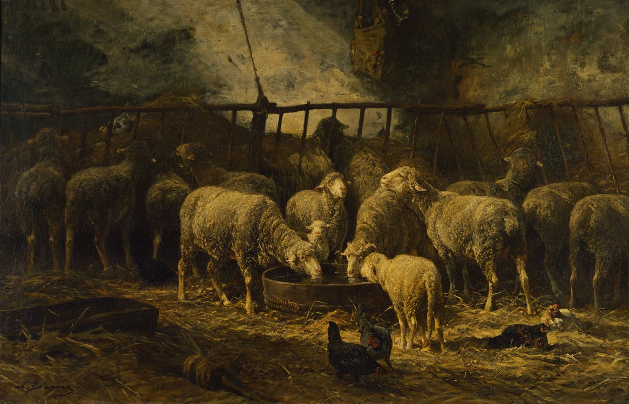 A nagy juhászkodó, 1881 alkotó: Charles Emile Jacque