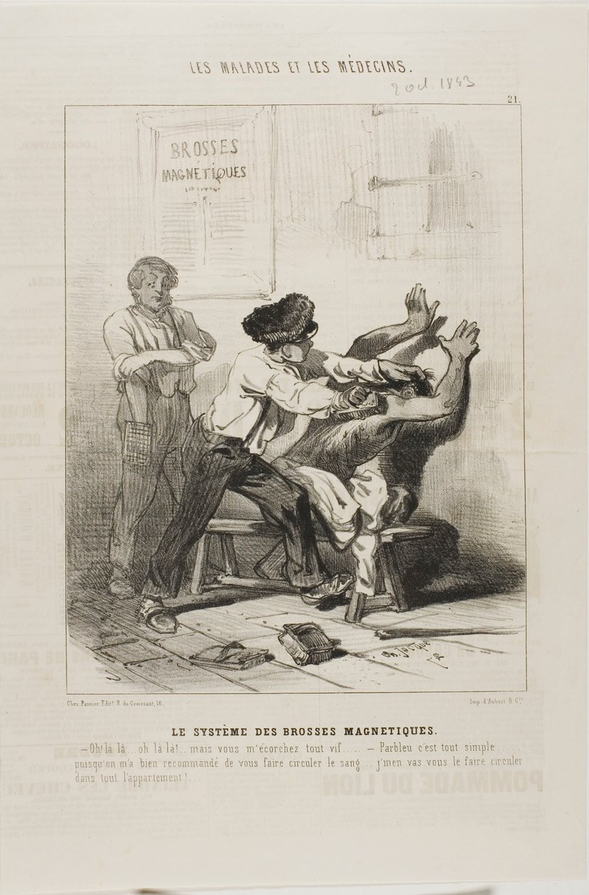 A mágneskefe módszer (21. tábla) alkotó: Charles Emile Jacque
