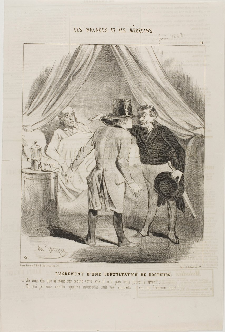 Az orvosi konzultáció öröme (11. tányér) alkotó: Charles Emile Jacque