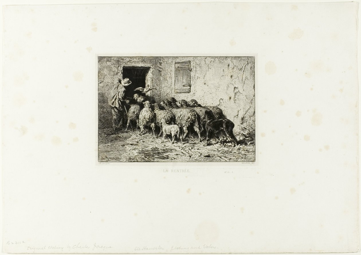 A hazatérő bárány alkotó: Charles Emile Jacque