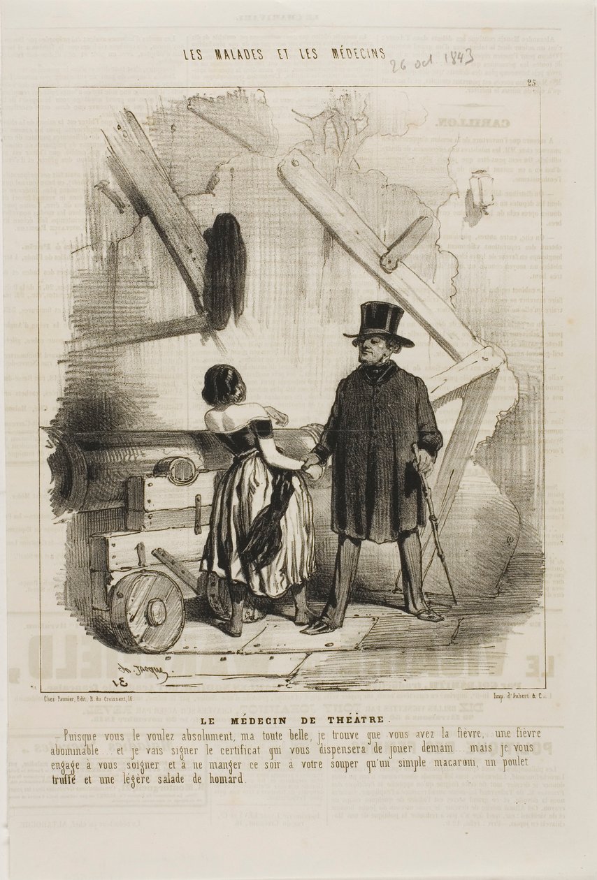 A színház doktora (25. tábla) alkotó: Charles Emile Jacque