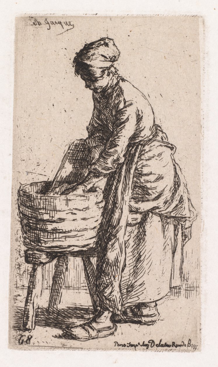 Mosónő alkotó: Charles Emile Jacque