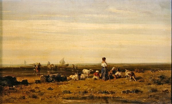 Megálló a tenger mellett alkotó: Charles Émile de Tournemine