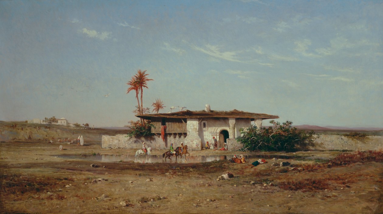 Észak-afrikai táj, 1857 alkotó: Charles Émile de Tournemine