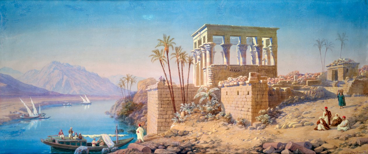 Philae, Egyiptom, 1863 alkotó: Charles Émile de Tournemine
