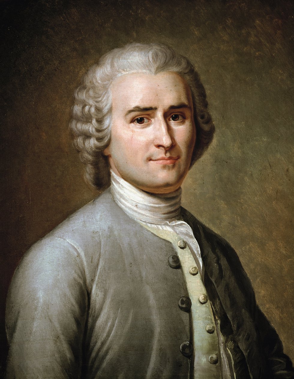 Jean-Jacques Rousseau svájci filozófus portréja (pasztell alkotó: Charles Escot