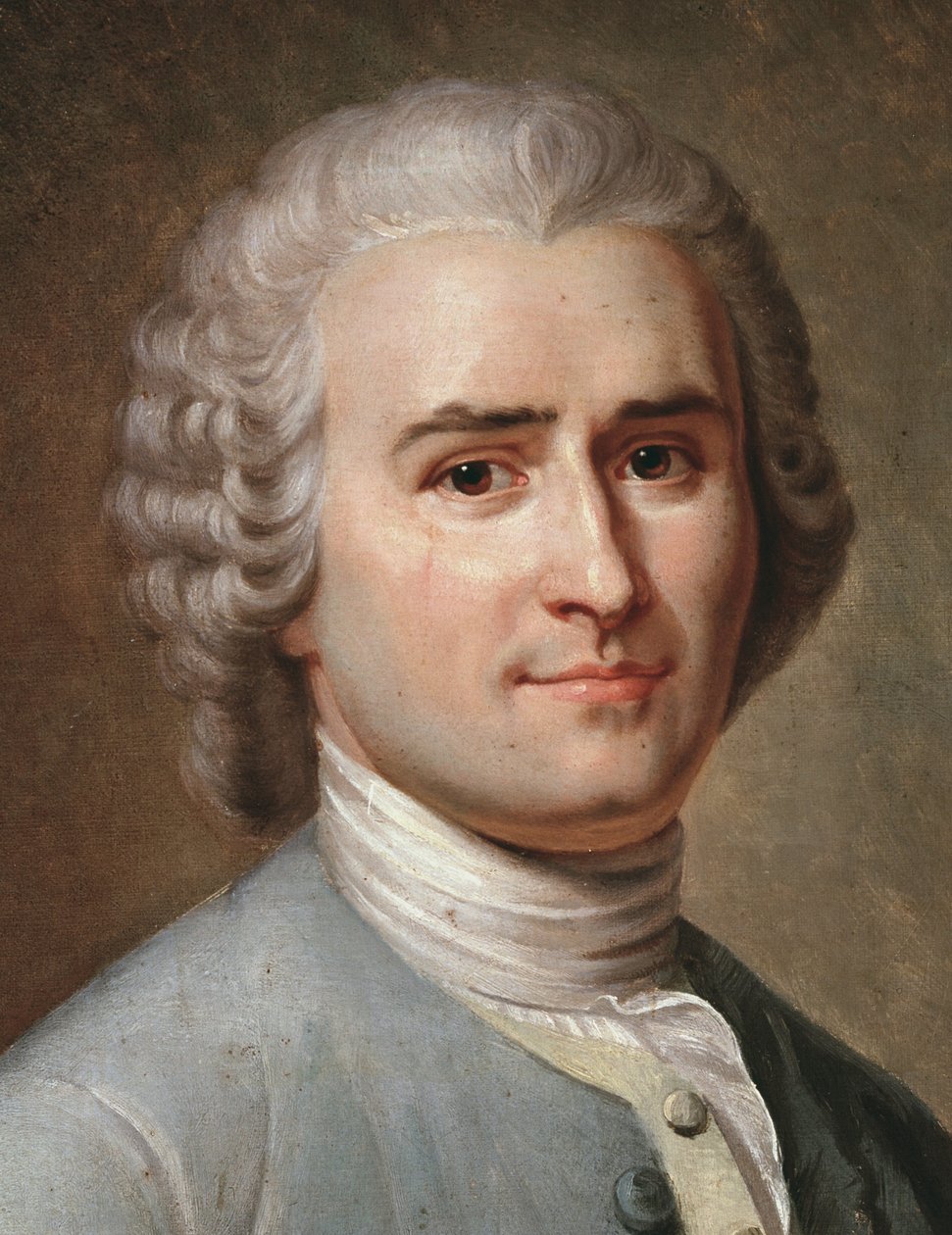 Jean-Jacques Rousseau, svájci filozófus portréja, részlet (pasztell alkotó: Charles Escot