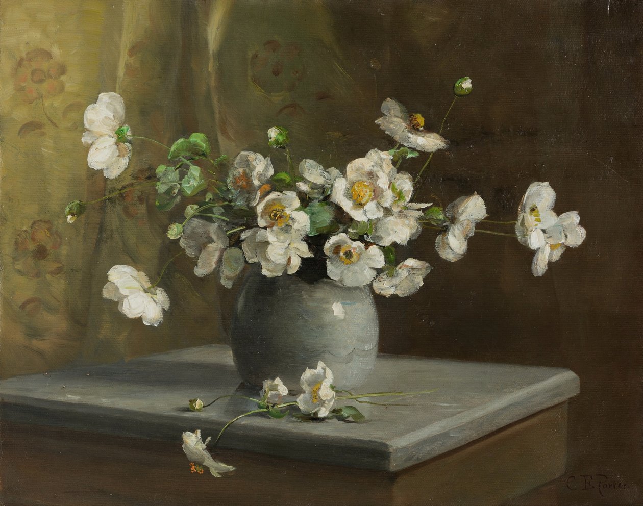 Virágos csendélet alkotó: Charles Ethan Porter